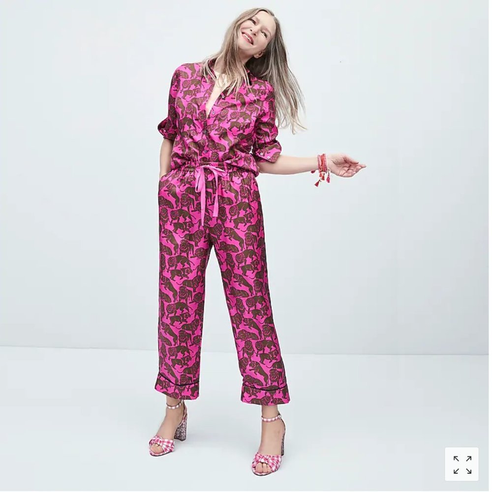 J.Crew Collection silk shirt in sleepy lions print - Picture 4 of 5